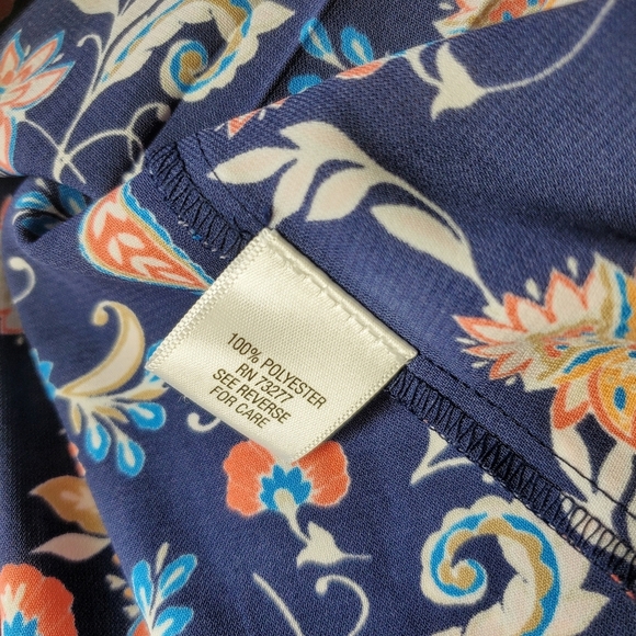 Dana Buchman Floral Short Sleeve Button Down Shirt Women's Size Medium NWOT - Picture 6 of 16